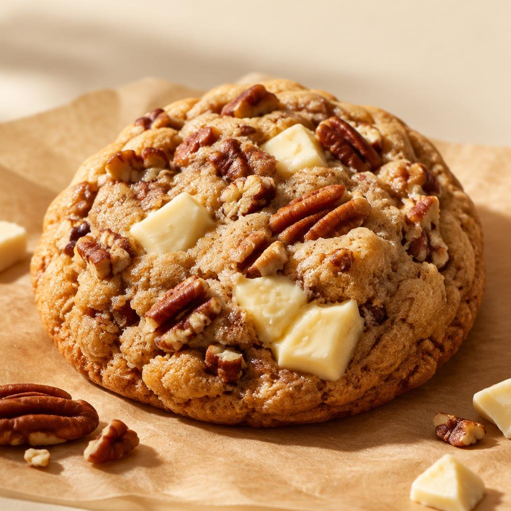 White Chocolate Pekan cookie — concept product photography